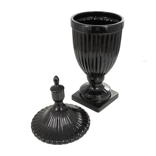 Black Ceramic Decorative Jar